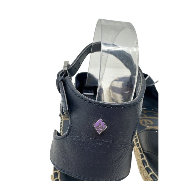 Sam Edelman Vivian Espadrille Sandals With Adjustable Ankle Strap Size 7.5M - Picture 5 of 11